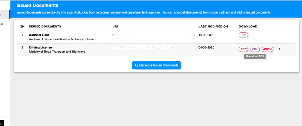 Get DL Soft Copy (PDF) via DigiLocker