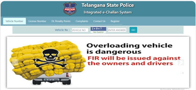 e Challan Telangana Traffic Police