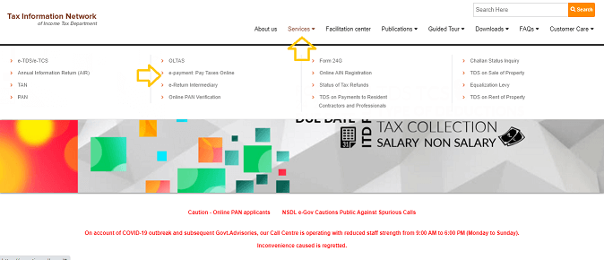 tds online payment