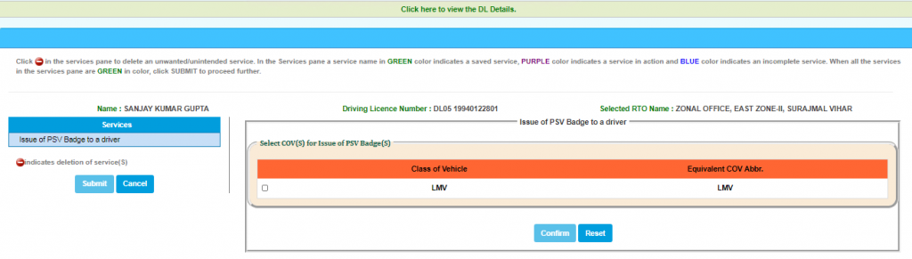 Driver Sarathi PSV Badge