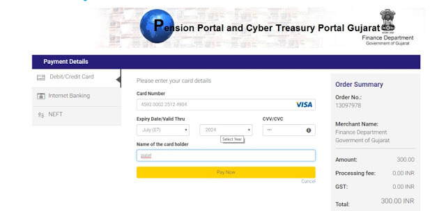 payment of Driving License Retest Appointment