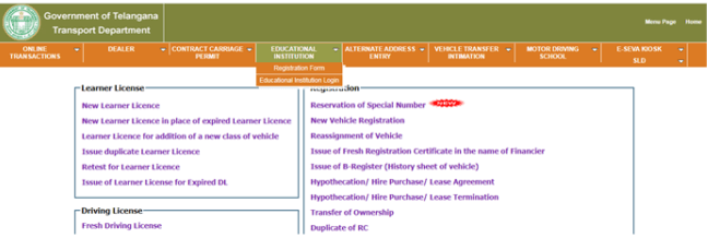 Telangana TS Leaners License