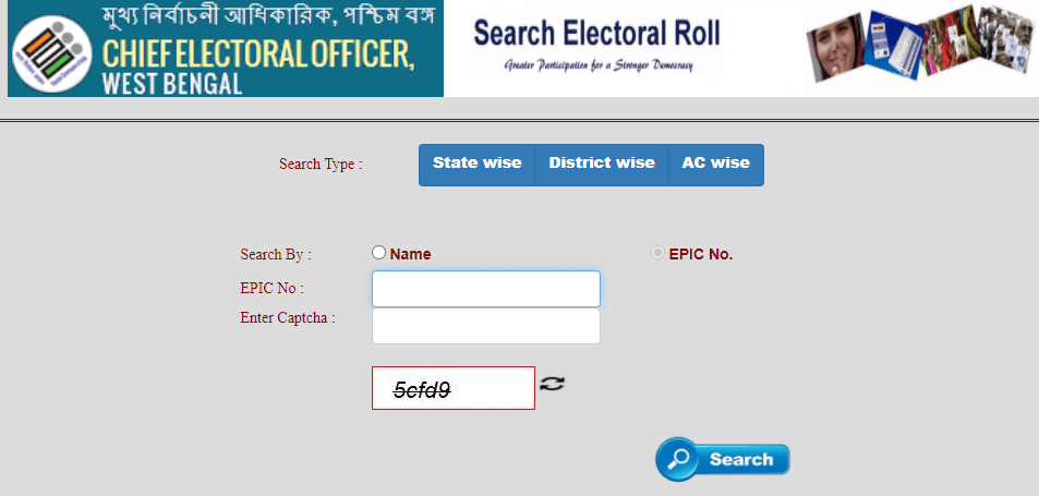 Name Search in West Bengal Voter list