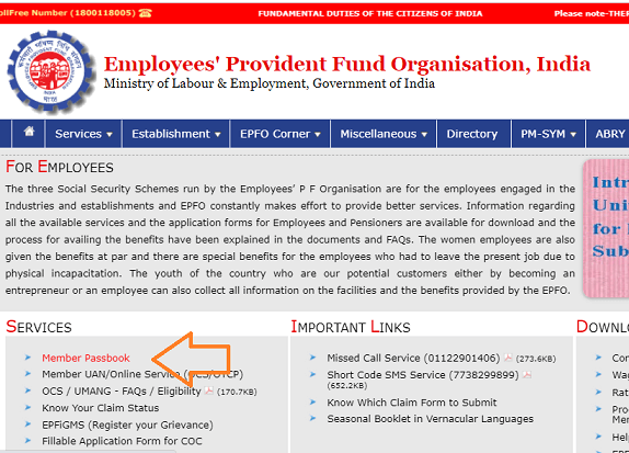 How to Check PF balance online Via epfindia.gov.in