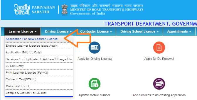 apply for learner licence