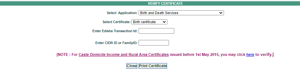 download birth certificate pdf in Haryana