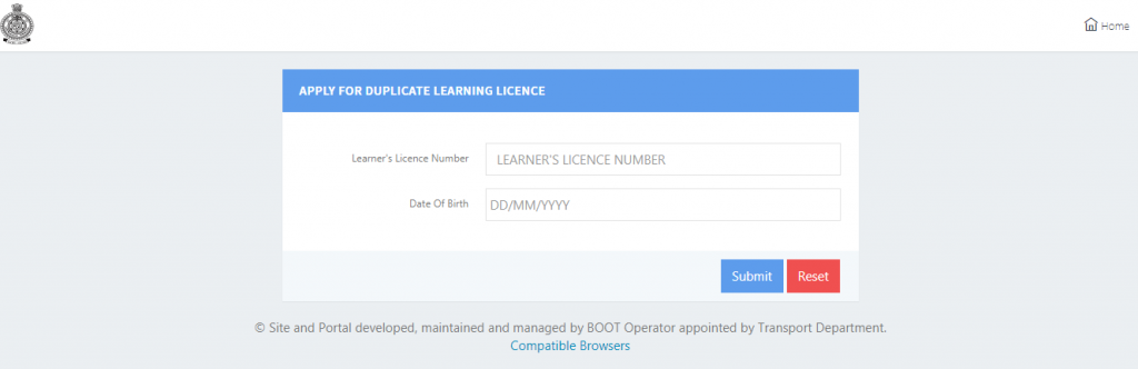 Download learner licence mp