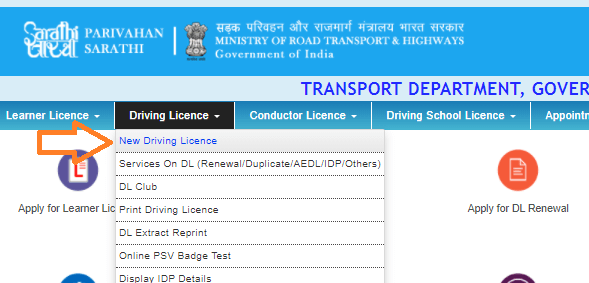 driving licence online apply in up