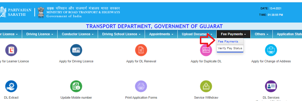 apply driving licence online assam