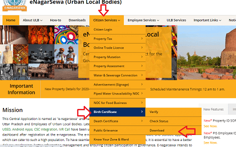 Birth Death Certificate Up Apply Online Download Check Status Onlineservicess