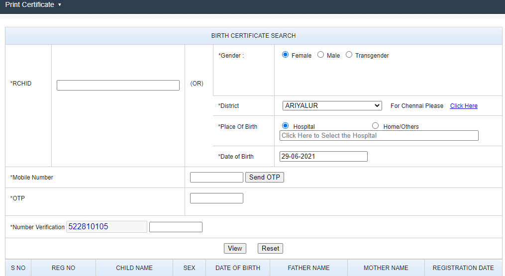 Download Birth Death Certificate Online In Salem City Municipal Corporation Onlineservicess