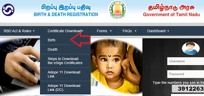 Download Birth Certificate online in Tiruchirappalli Corporation