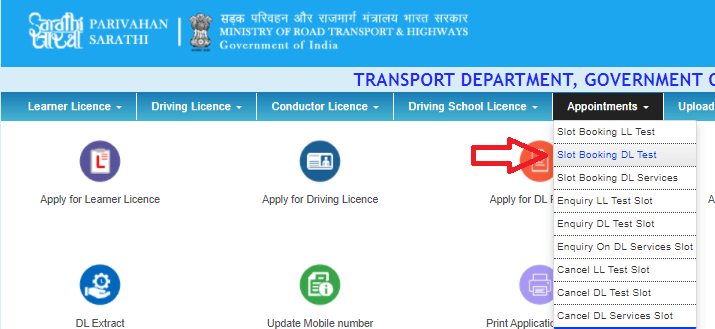 reschedule driving licence test