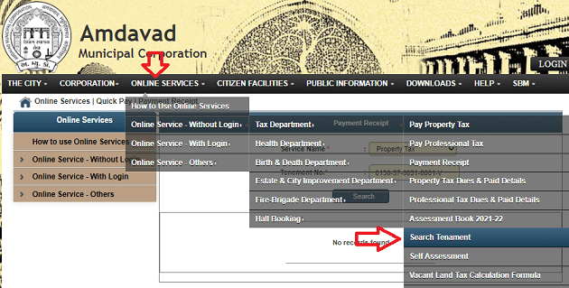 search tenement number in AMC