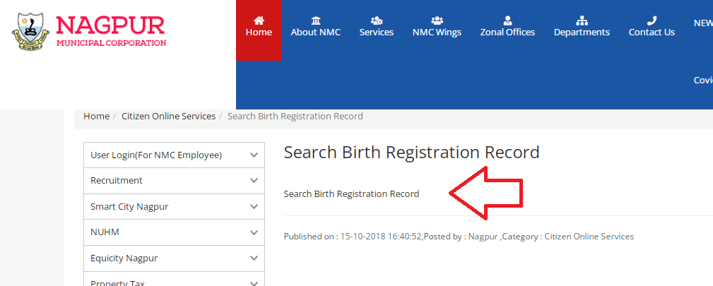 download birth certificate nagpur