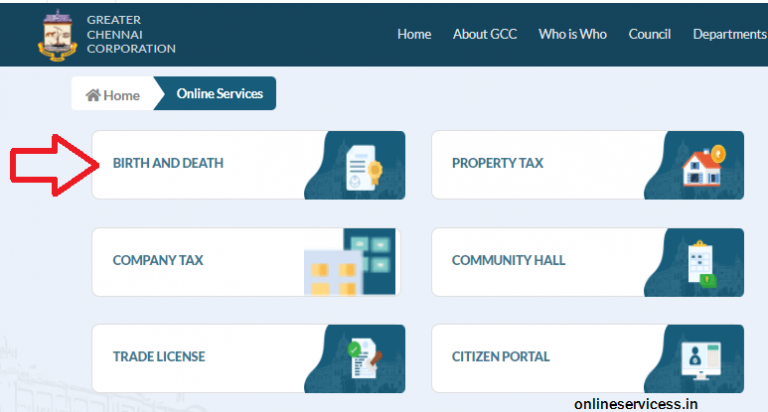 Download Birth and death Certificate Chennai corporation - Onlineservicess