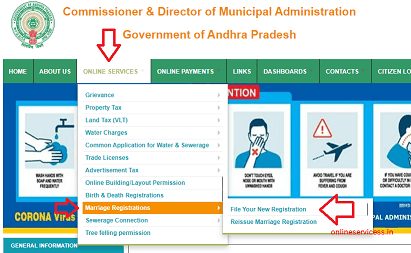 Vijaywada Marriage certificate : Registration, Download and check status