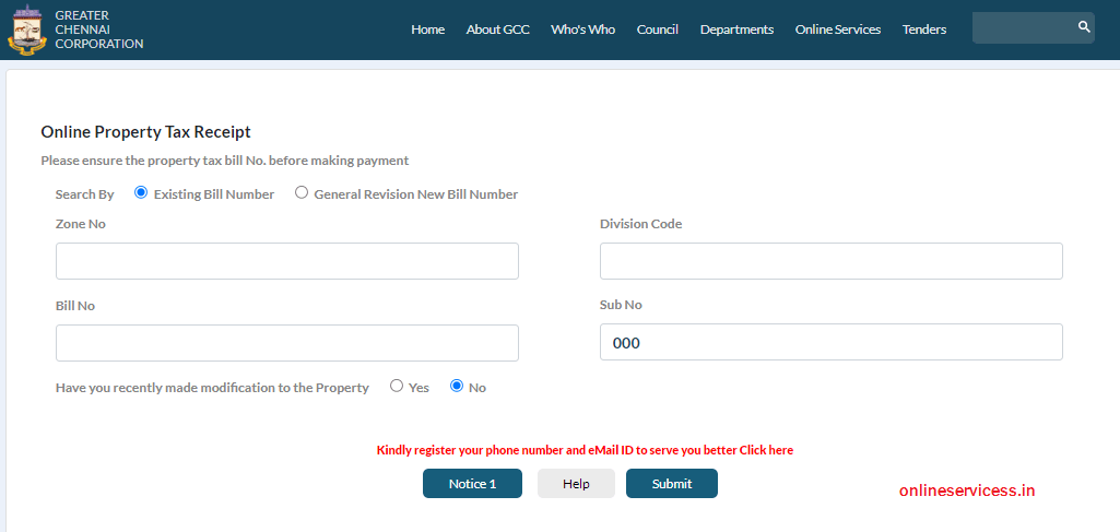 download property tax payment receipt