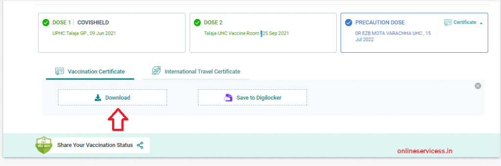 download vaccine certificate
