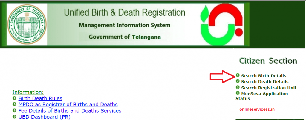 download birth certificate warangal