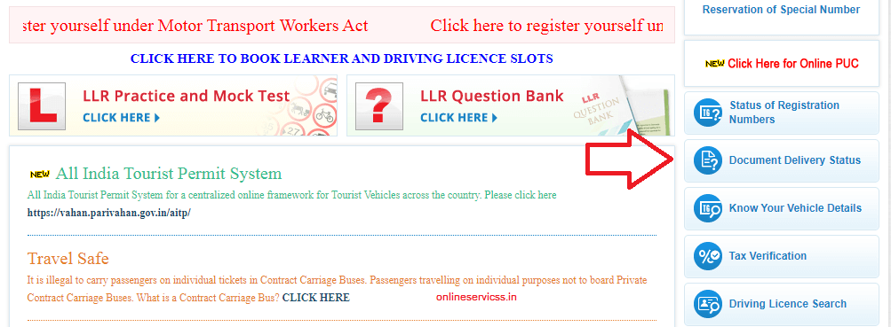 driving licence status Telangana
