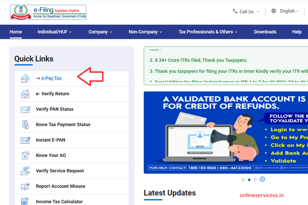 TDS Payment – How to Pay TDS Online using Income tax website?