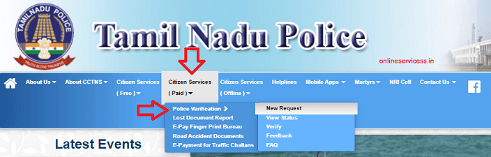 apply tamil nadu police verification certificate