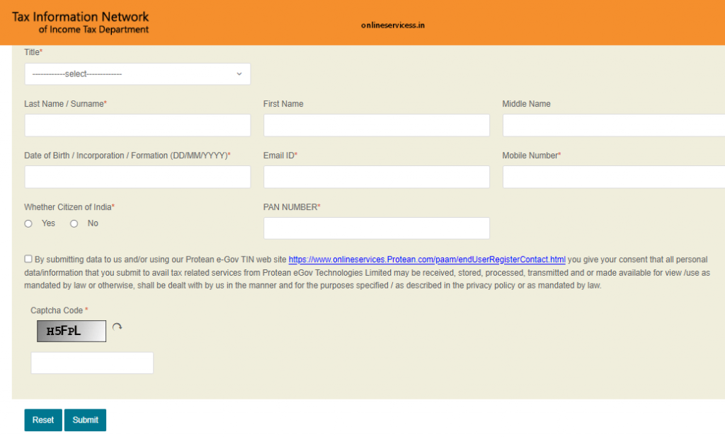 change date of birth in pan card nsdl