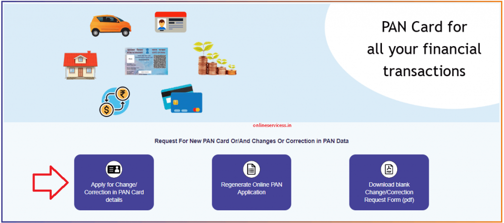 change date of birth in pan card utiitls