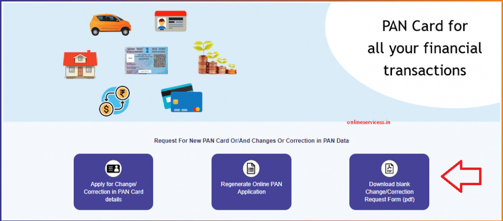 change date of birth in pan card utiitls download form