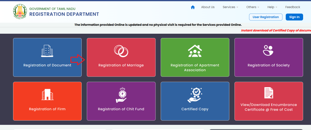 marriage registration Tamil Nadu