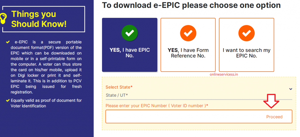 download voter id card using mobile verify