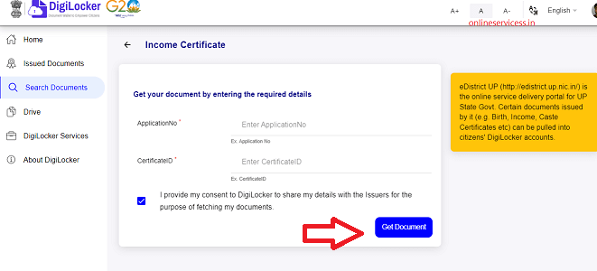 income certificate download uttar pradesh 