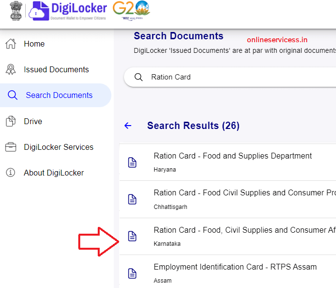 download ration card in karnataka