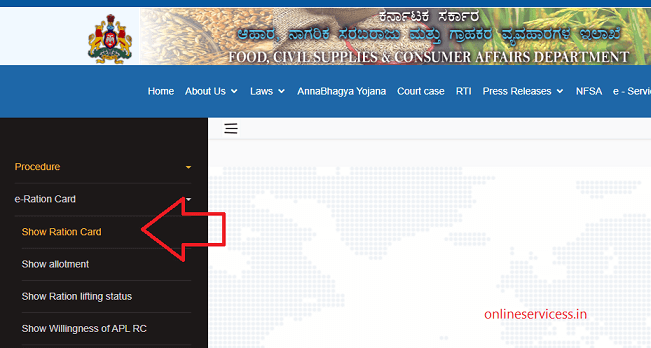 download ration card karnataka
