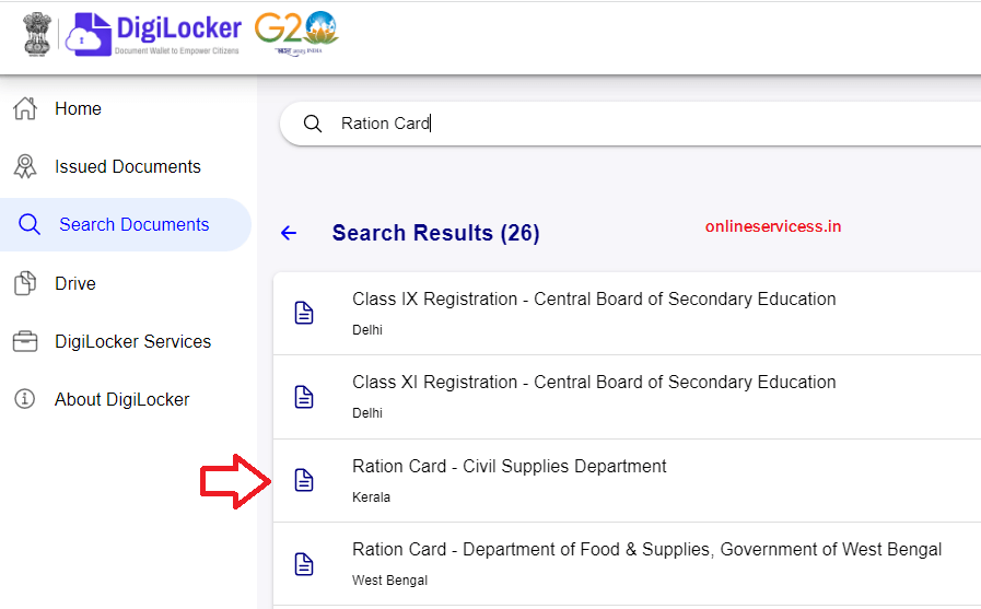 download ration card kerala