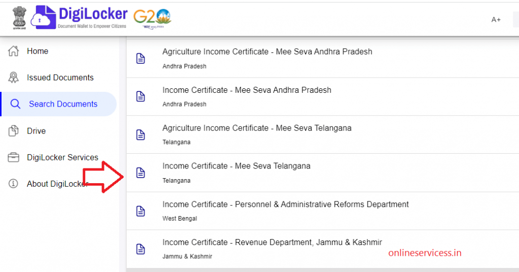 download income certificate in telangana