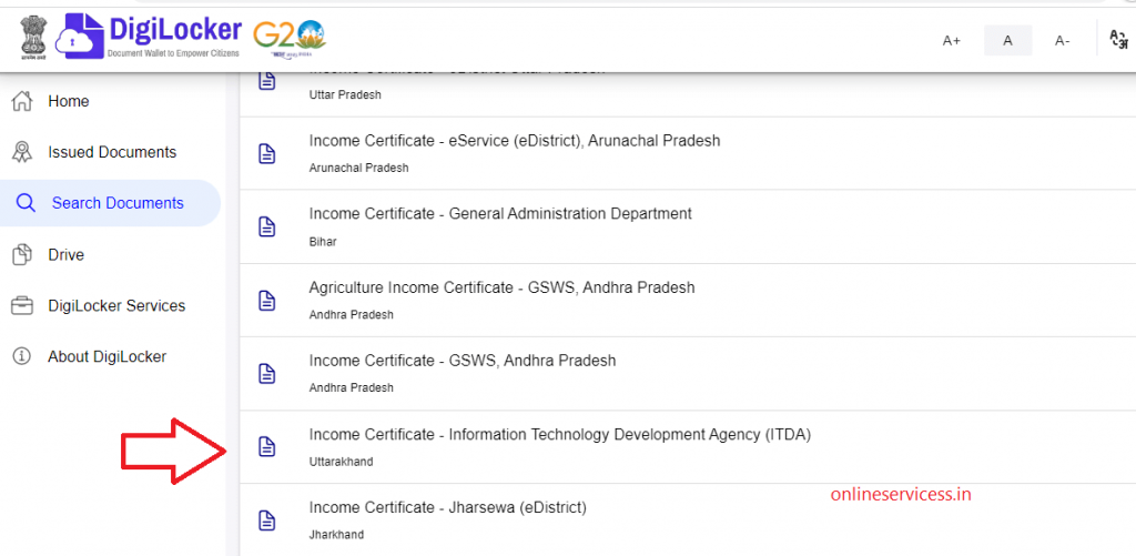 download income certificate Uttarakhand