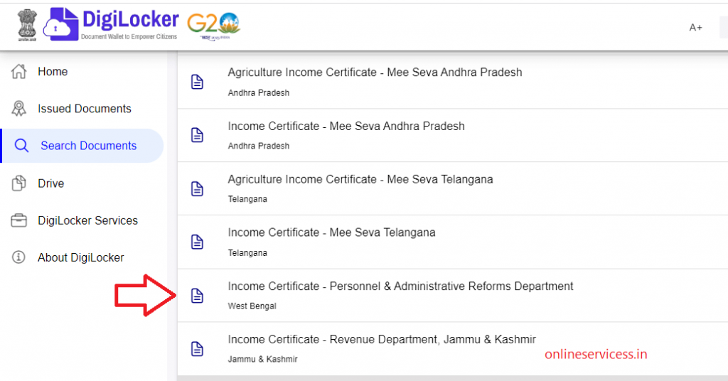 download income certificate west bengal