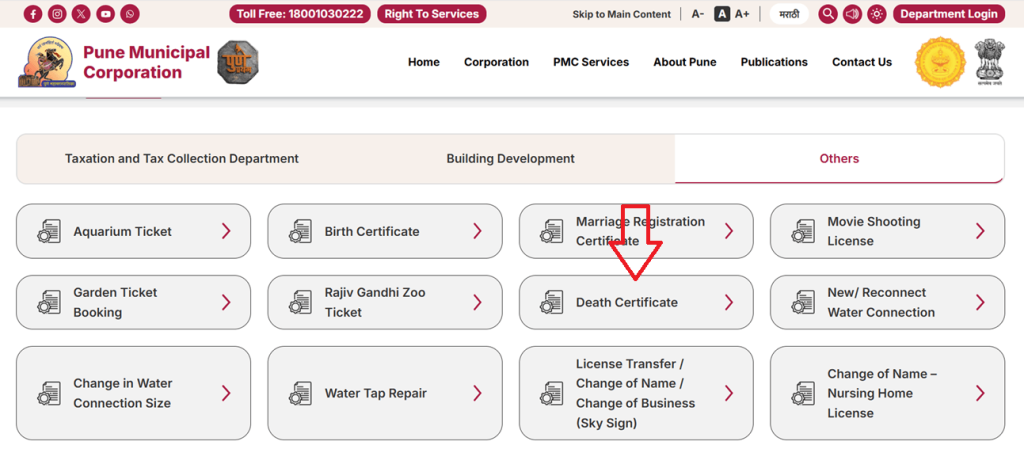 download death certificate pune
